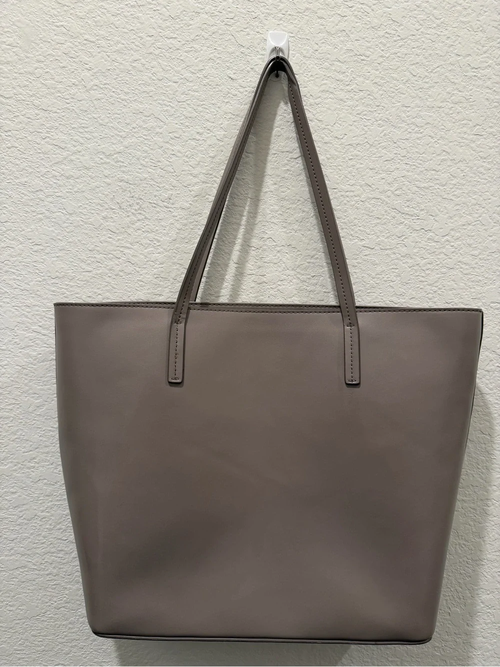 Kate Spade New York Gray Leather Tote Bag Large Shoulder Purse